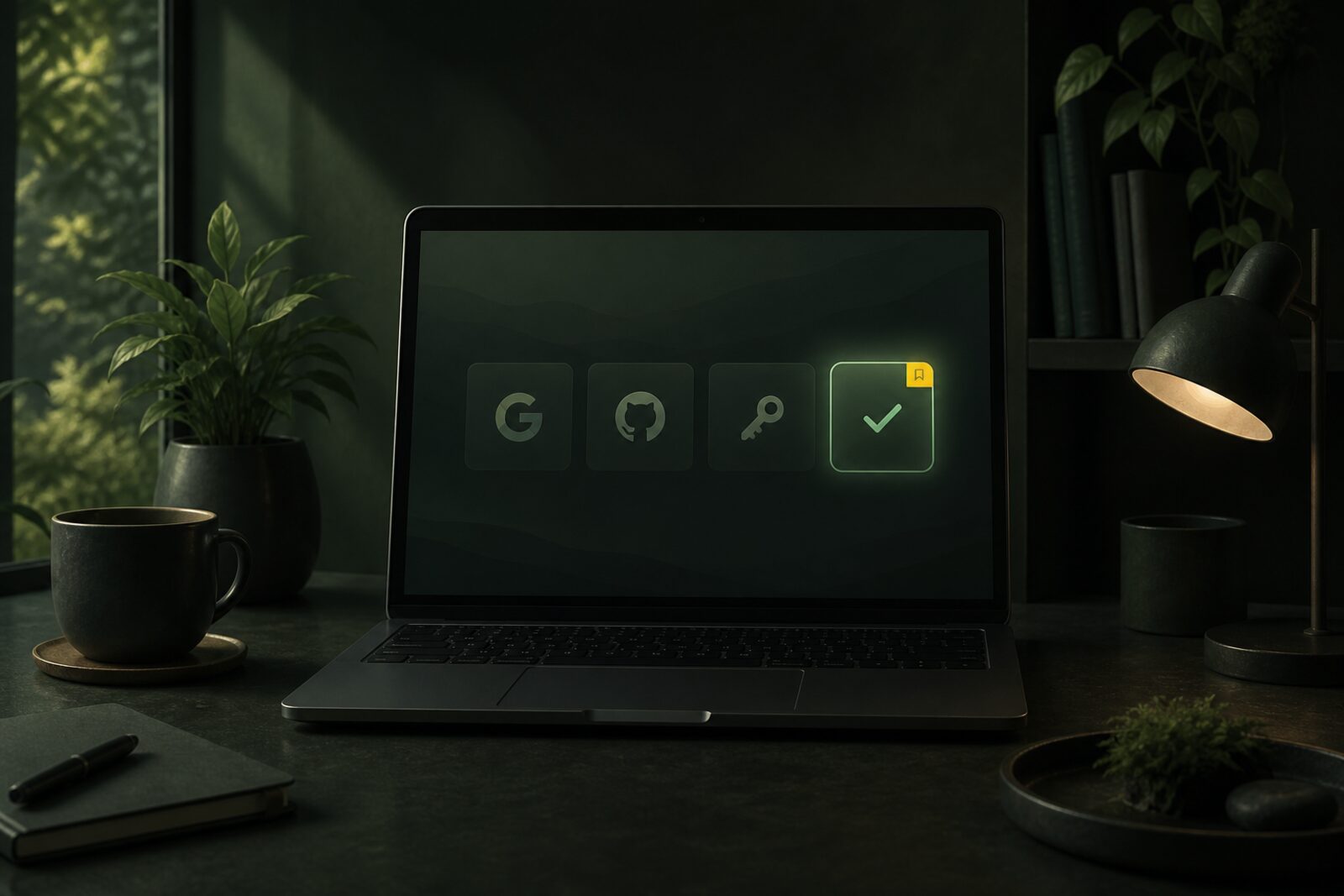 Illustration of a login screen with one method remembered
