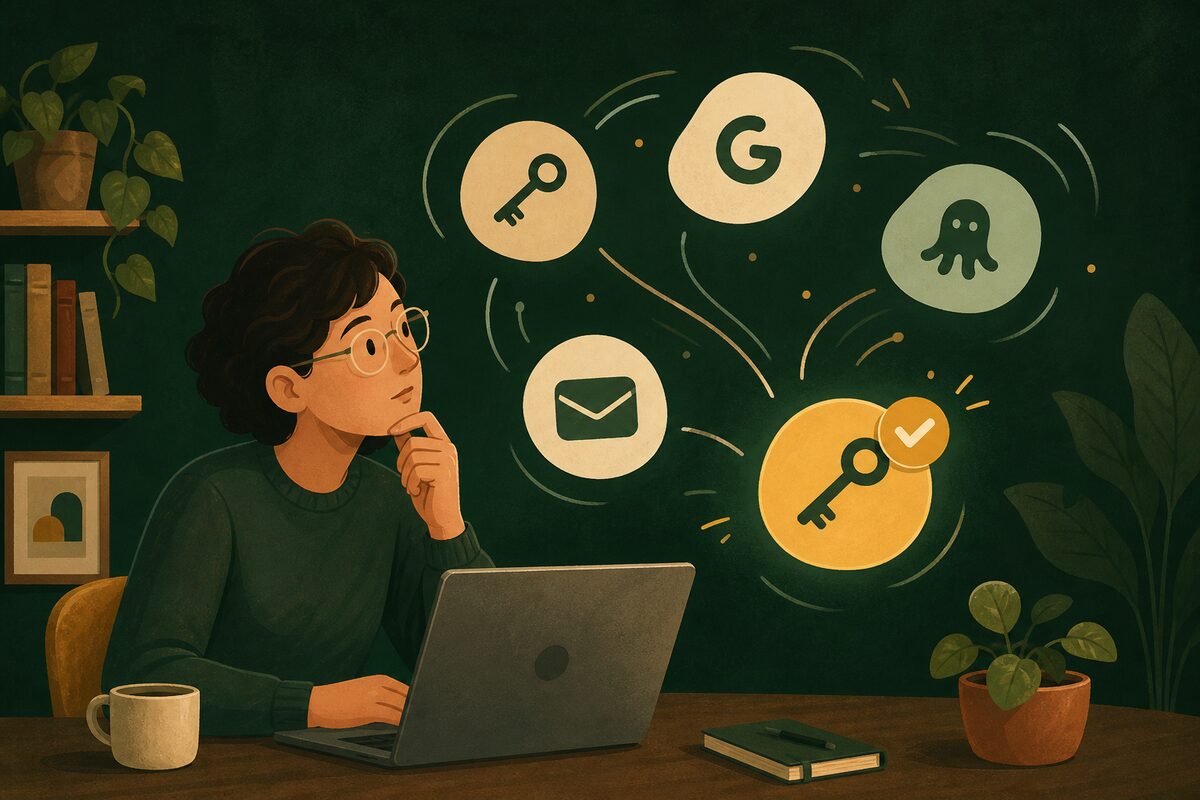 Illustration of juggling multiple sign-in methods